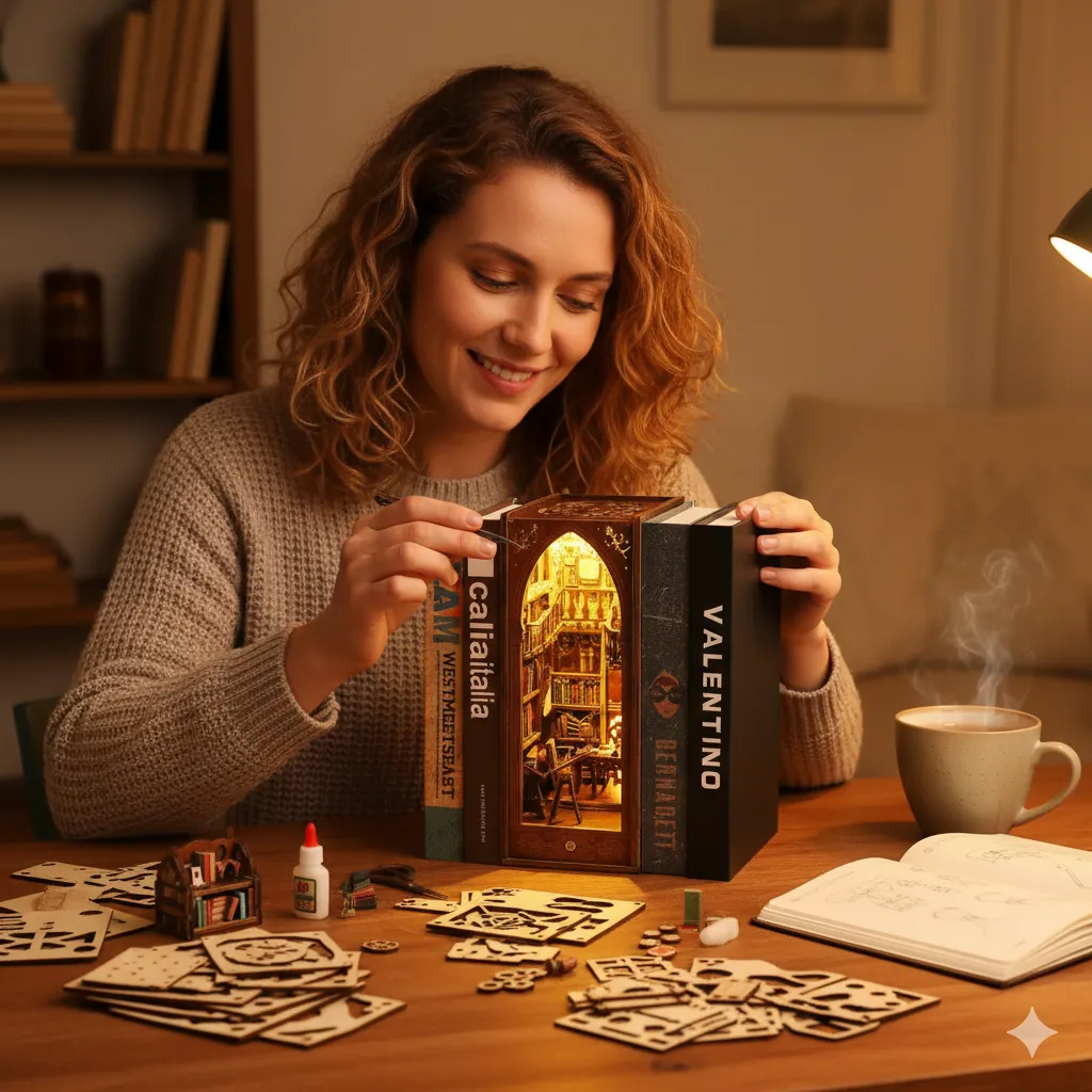 Yeni başlayanlar için minyatür ev ve book nook kitlerinden oluşan seçki